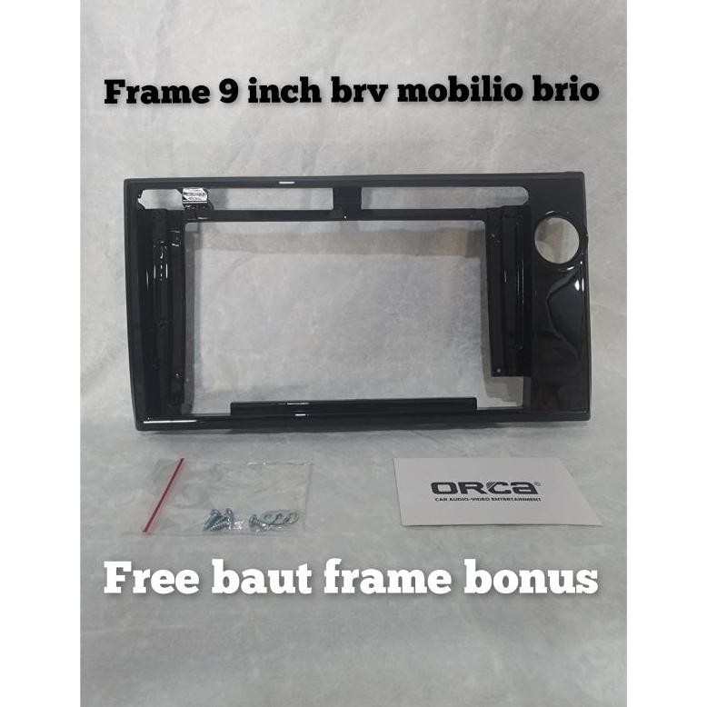 Frame Head Unit TV Mobil Android 9 Inch Mobil Honda BRV Mobilio Brio 2016-2024 Merek Orca