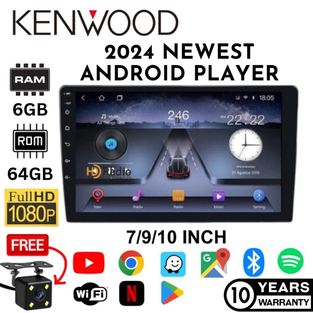 [6 +64 ] Kenwood 2025 Newest Android Player "9"10 inch Quad Core Car Multimedia MP5 Player