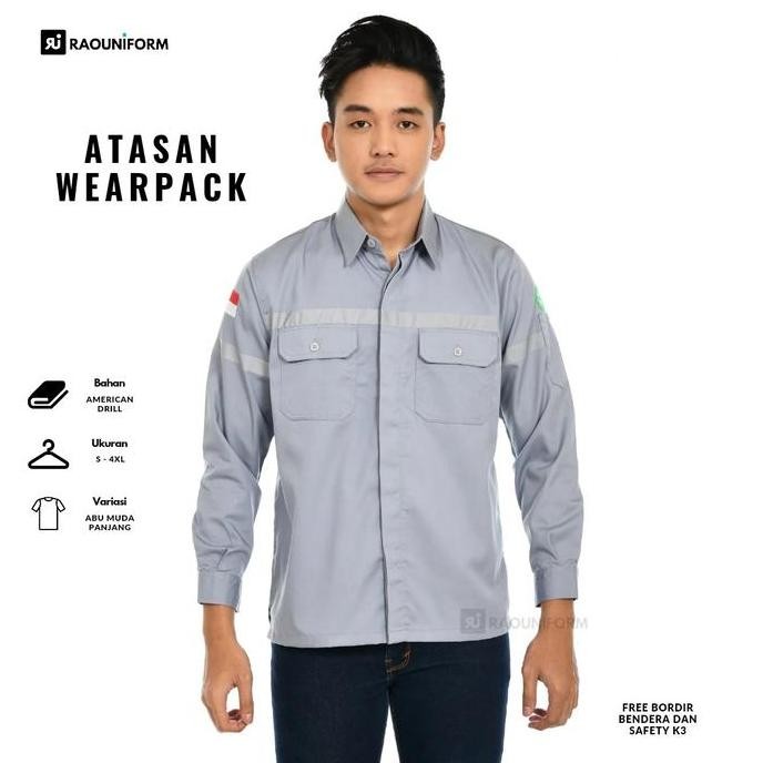 Tersedia Baju Wearpack Safety K3 Proyek Tambang Lengan Panjang/Custom Atasan Wearpack Murah/Seragam 