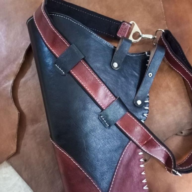 Quiver kulit sapi asli side pinggang panah panahan archery