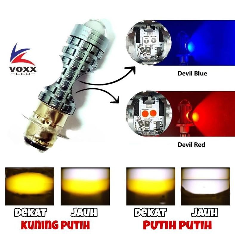Promoo Mei lampu LED laser H6 VOXX beat Vario Mio Supra x matic bebek paling terang jupiter AC dc