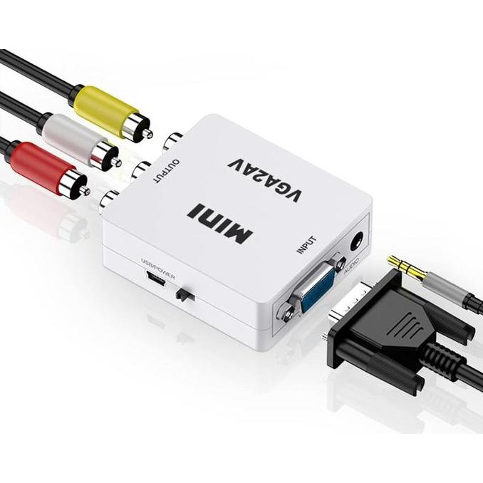 ready CONVERTER VGA TO AV / VGA TO RCA / Converter vga to rca box biru