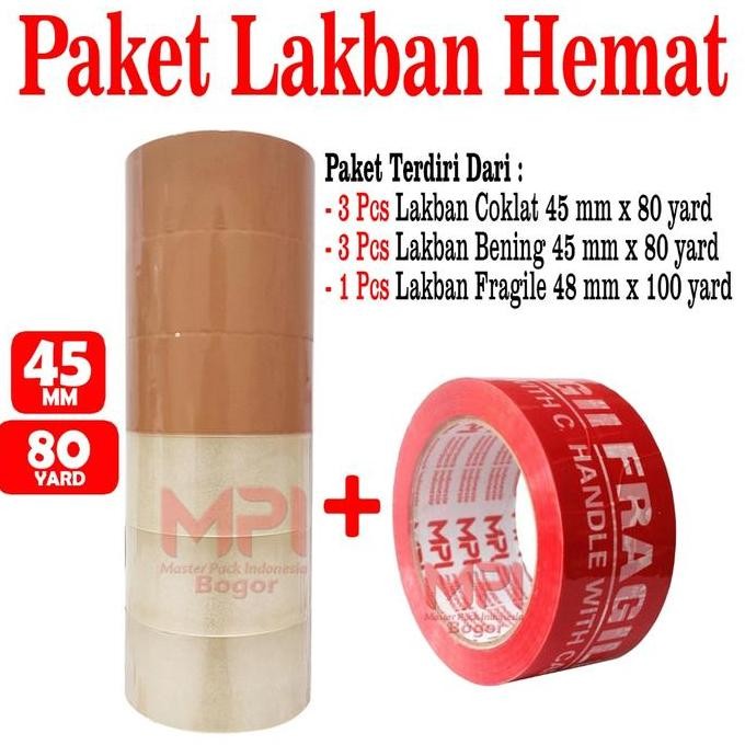 

Produk Terbaru Paket Lakban Hemat - 3 Pcs Lakban Coklat + 3 Pcs Lakban Bening Mpi 45 Mm X 80 Yard + 1 Pcs Lakban Fargile Merah 48 Mm X 100 Yard - Master Pack Indonesia Bogor