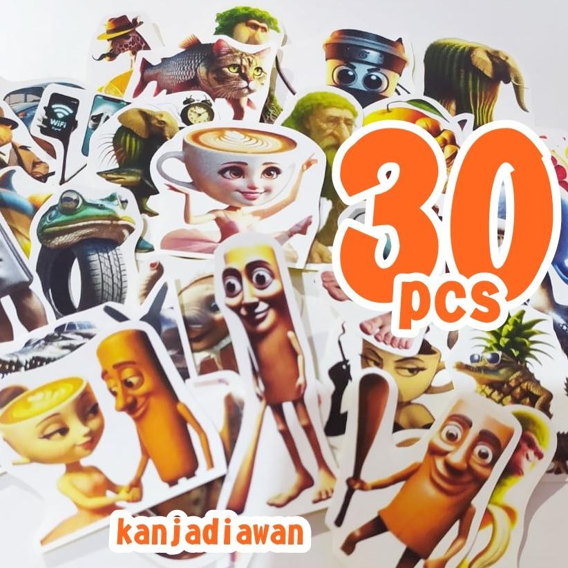 

STIKER ANOMALI ITALIAN BRAINROAT 30 PC Sticker Viral Tung Tung Sahur Balerina Cappucino