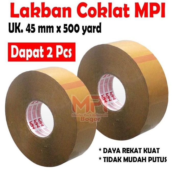 

Termurah 2 Pcs Lakban Coklat Jumbo Mpi 45 Mm X 500 Yard - Lakban Untuk Packing - Master Pack Indonesia Bogor