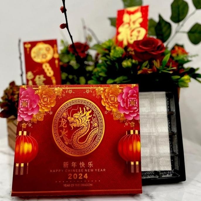 (Expert) Kotak|Dus|Box Kue Nastar Kue Kering Imlek Edition |Sekat 20&30