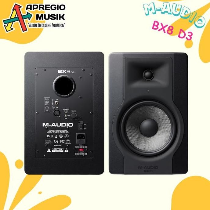 Murah Maudio M-Audio Bx8 D3 Speaker Monitor 8 Inch Flat Recording Sepasang