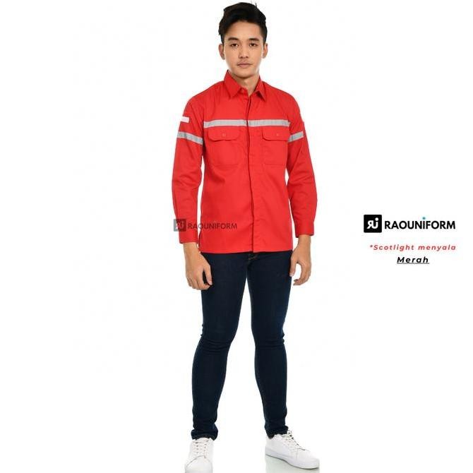 Tersedia Baju Safety Lengan Panjang/Seragam Kerja Lapangan/Baju Proyek Lapangan