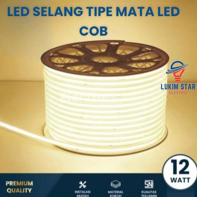 Grosir Lampu Led Strip Selang Mata Led Cob 100M / Lampu Led Selang Mata Led Cob 1Roll 100M Meter
