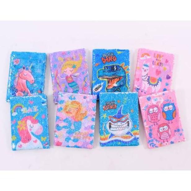 

BUKU ATAN NOTE NOTEBOOK DIARY SEQUIN FLIP GAMBAR BERUBAH