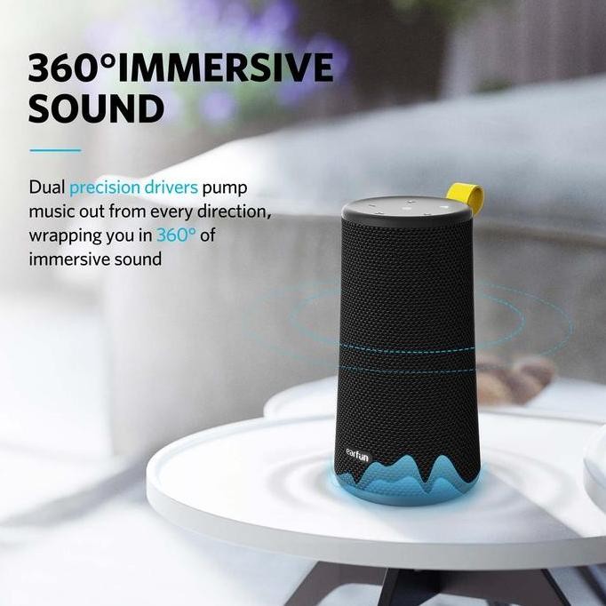 Grosir Earfun Uboom - Portable Bluetooth Speaker With Ipx7 & Spatial 360 Audio Wireless Bass