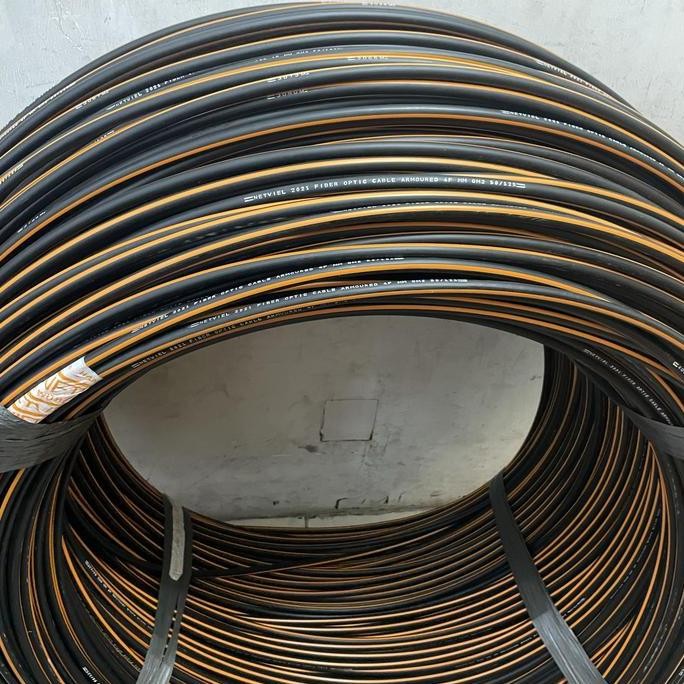 ready Netviel Kabel Fiber optik 6 Core Multimode Direct Buried Double Jacket
