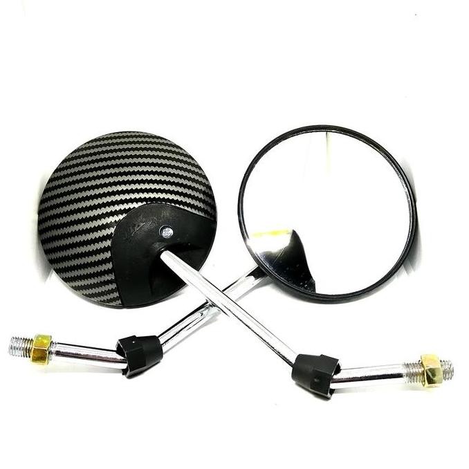 Promo Sepion Spion Sp Kaca Motor Bulat Cembung Lebar Besar Wrn Karbon Carbon COD