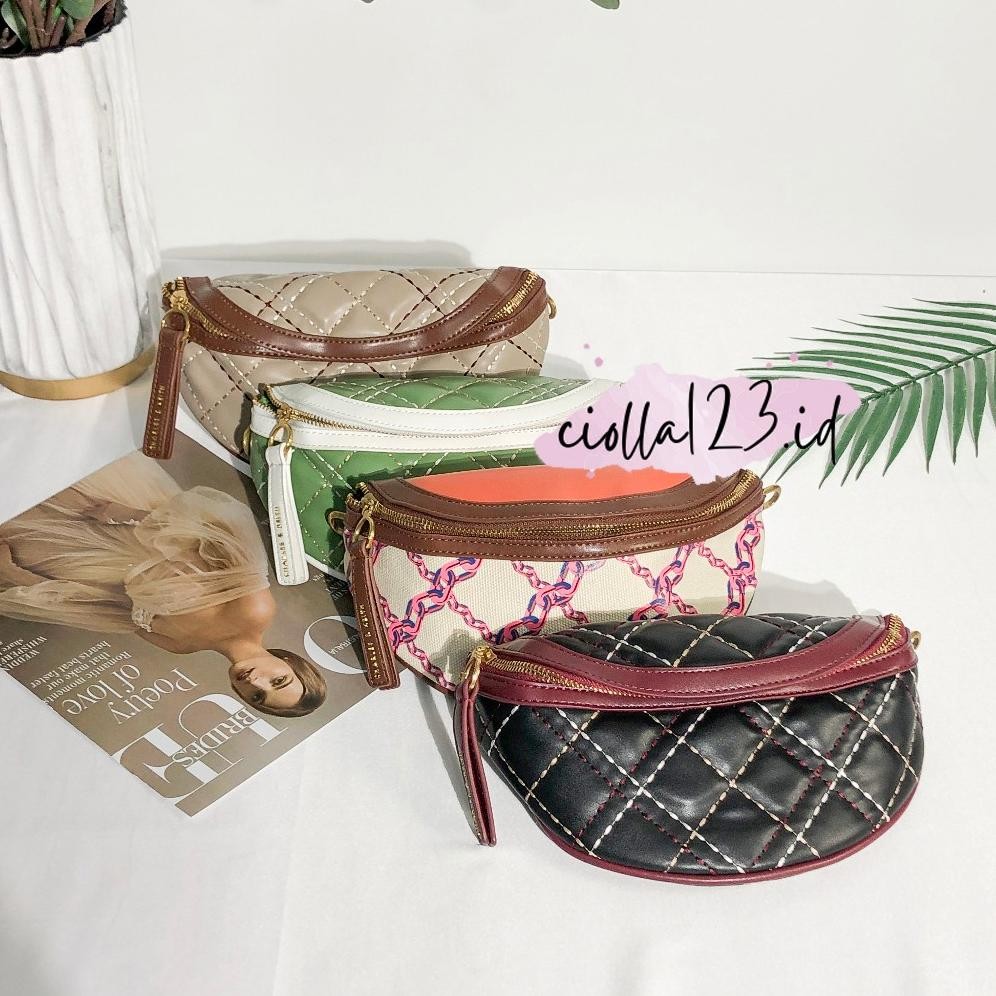 Ck465 Waistbag Wanita Ck Halfmoon - Slingbag Waist Bag Terlaris