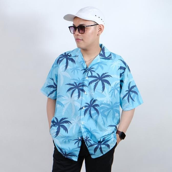 (Expert) Baju Kemeja Motif Full Print Pantai Surfing Hawai GTA VICE CITY 079
