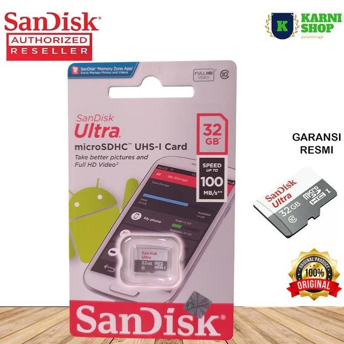 Memory Card - Kartu Memori Hp Micro Sd 32 Gb 32Gb Sandisk Class 10 New Stok