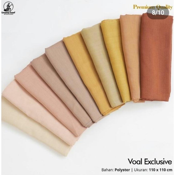 (Expert) Hijab Jilbab Kerudung Segiempat Voal Umama Exclusive Logo Gold