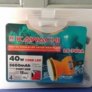 Senter Kepala Selam Headlamp Kawachi Ls-740 Putih Charger 40 Watt Ori