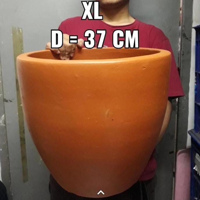 fresh pot gerabah guci jumbo, pot tanah liat besar, khusus go jek murah