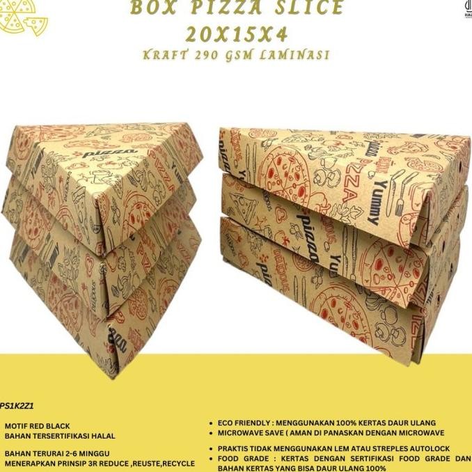 (Expert) Dus Pizza Slice Box Pizza Segitiga Dus Crepes (PS1K2Z1)