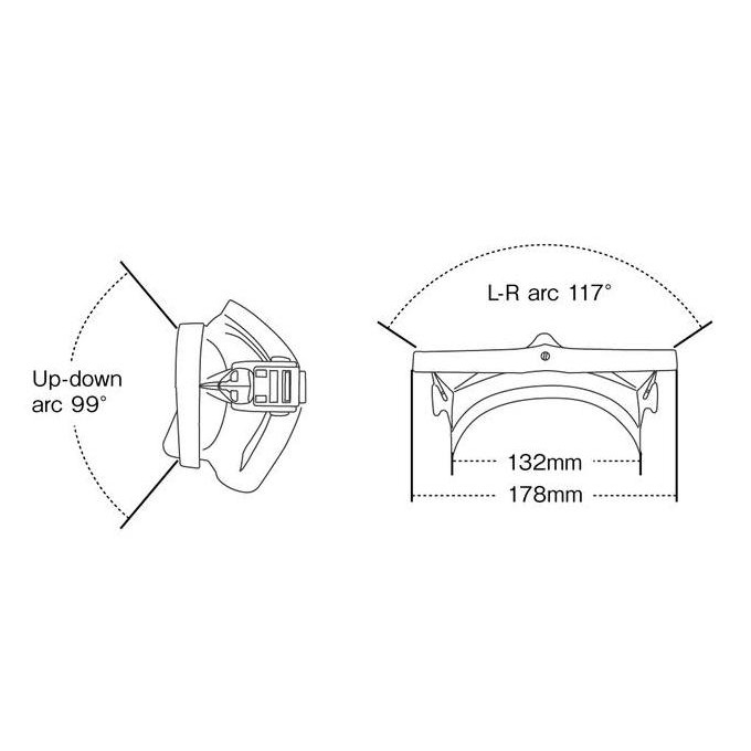 Diving Mask Gull Mantis 5 Rubber Black