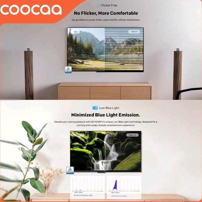 TERLARIS - COOCAA New Google TV 50Y65 55Y65 Smart 4K UHD Dolby 43 / 50 / 55 / 65 inch 43Y65 65Y65