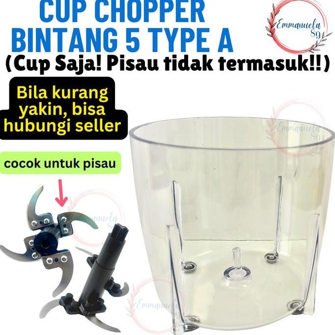 (Expert) Cup Chopper Blender Quatre Sparepart Blender Kapsul Poros Stainless Steel Bintang 5 Bintang