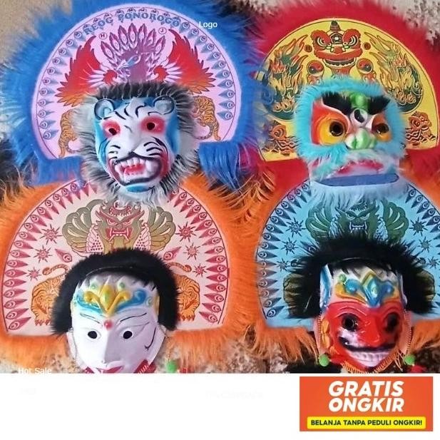 Topeng Reog Jaranan Barongan Barongsai Macan Harimau Topeng Kera Gedrok Sinta Rama