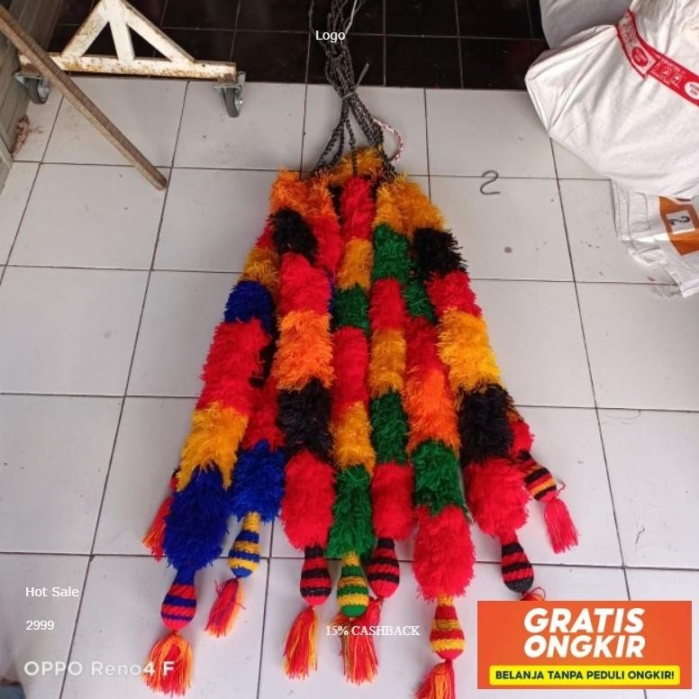 Pecut Gombyok 2,5 Meter/Pecut Jaranan/Pecut Bopo