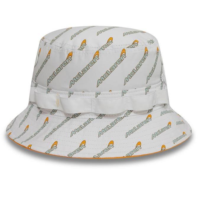 McLaren F1 2024 x Reiss White Adventure Bucket Hat New Era SPECIAL EDITION. Topi Unisex