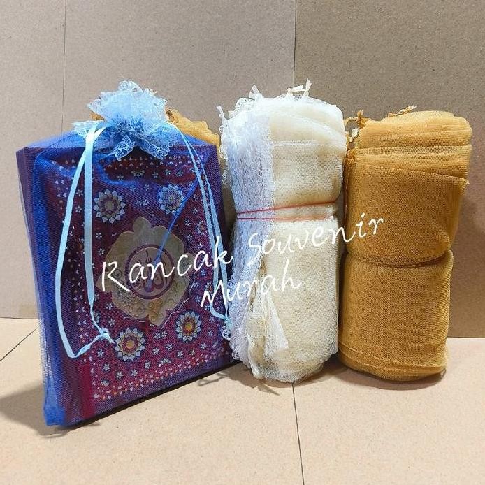 

new Isi 50 Pcs Tempat Souvenir Kantong/Sarung Tile Buku Yasin Sarung