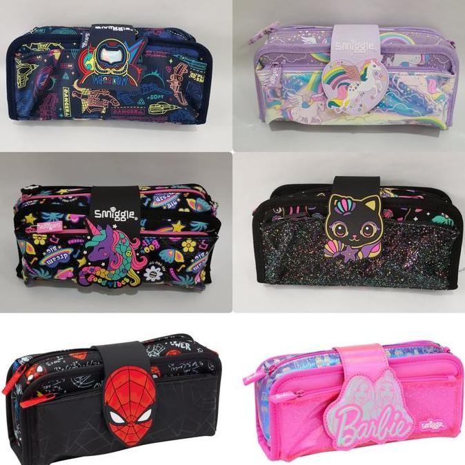 

NEW KOTAK PENSIL PENCIL CASE SMIGGLE SEQUIN / THREEFOLD / KAIN