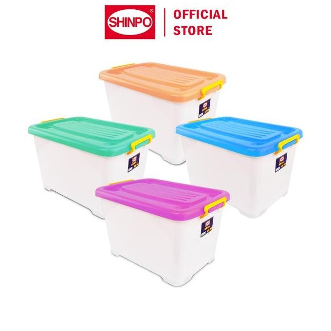 

Terlaris Shinpo Kontainer Plastik Dengan Roda Real Container Box Kotak Penyimpanan Spo-Sip-143-Cb-70 Biru Hijau