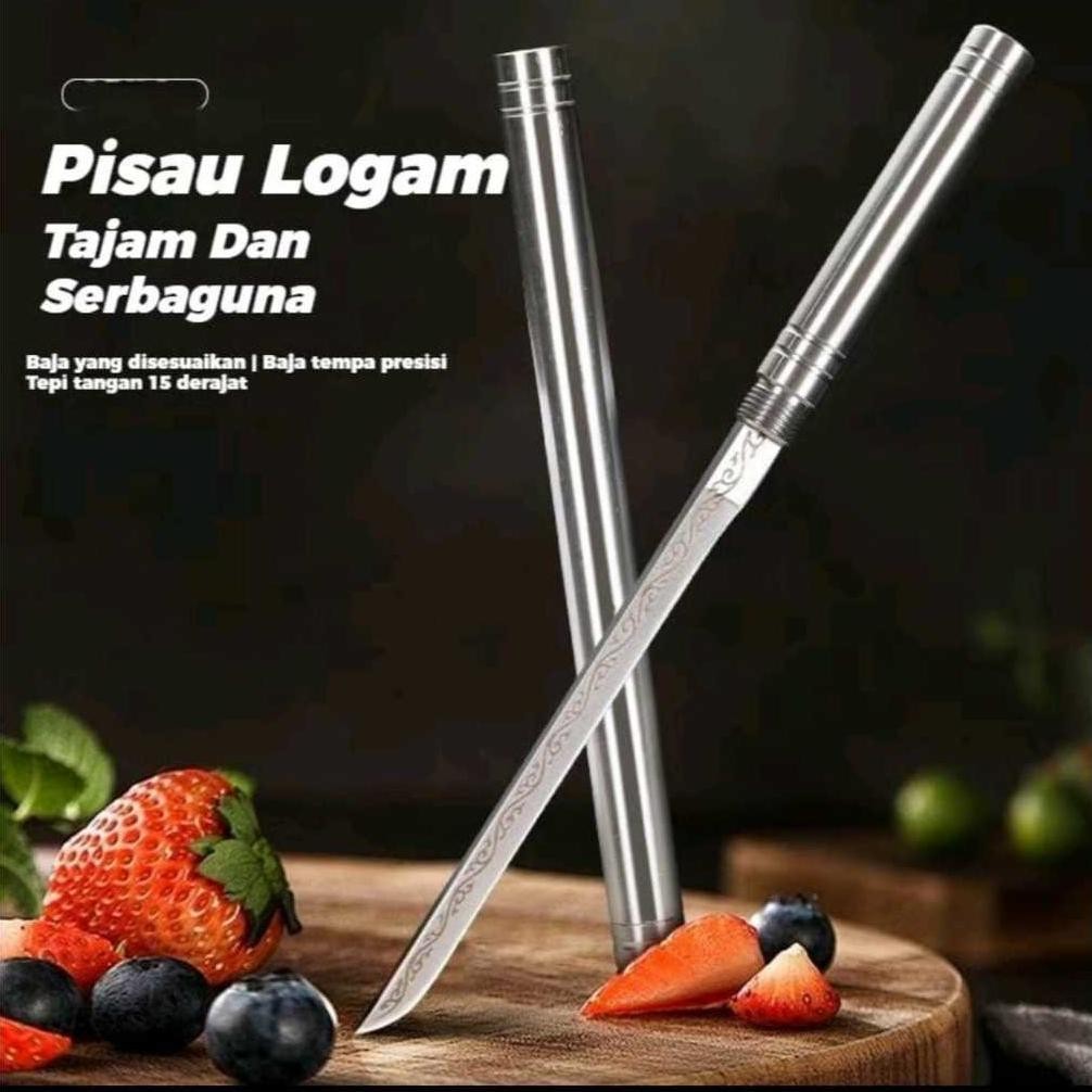 Bisa Cod Pisau Dapur Mini Motif Tongkat Baja Tahan Karat Super Tajam Stainless Dafe - Portable Fruit