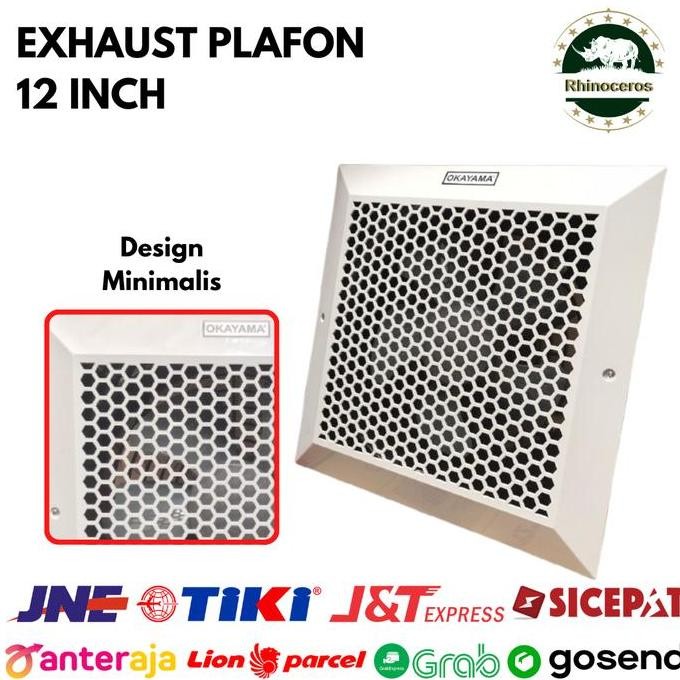 Exhaust Fan Plafon 10 Inchi Kipas Plafon Blower Hexos Kamar Mandi Dapur Angin Hisap Isap Asap