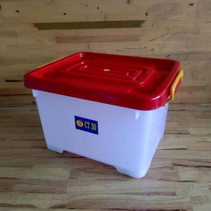 

Terlaris Container Storage Box Roda Kotak Tempat Penyimpanan Plastik Gm 30Liter