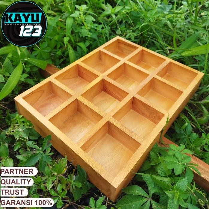 

Terlaris Kotak Penyimpanan Serbaguna Storage Box Kayu Sekat 8 Cm Kotak Kayu