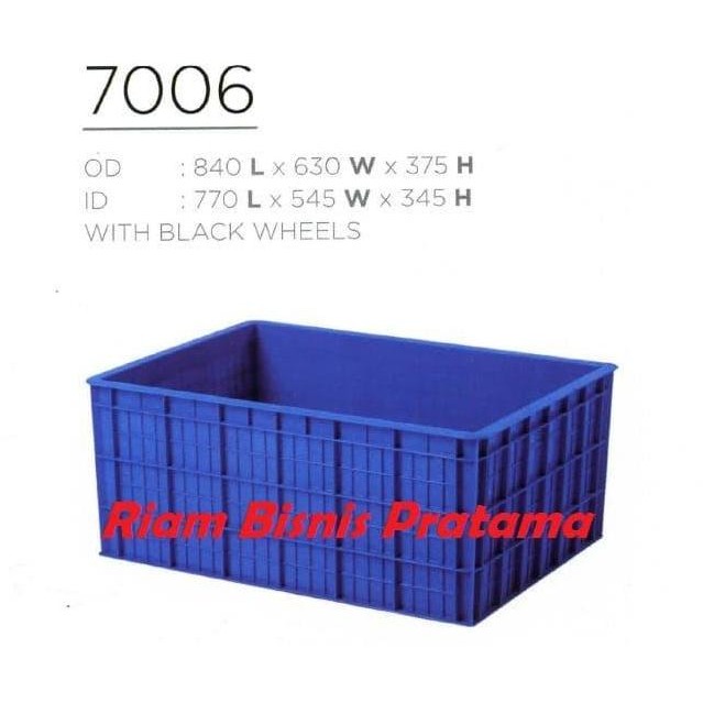 

Terlaris Container Plastik Rapat + Roda 7006