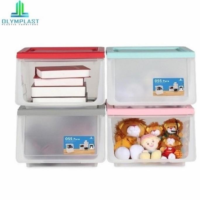 

Terlaris Olymplast Oss Pure Colour Storage Solution Container Box Kotak Plastik