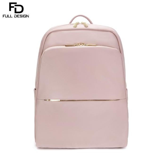 FULL DESIGN Kinsley Tas Ransel Wanita Tas Laptop Nylon Tahan air 14 inch Backpack Sekolah