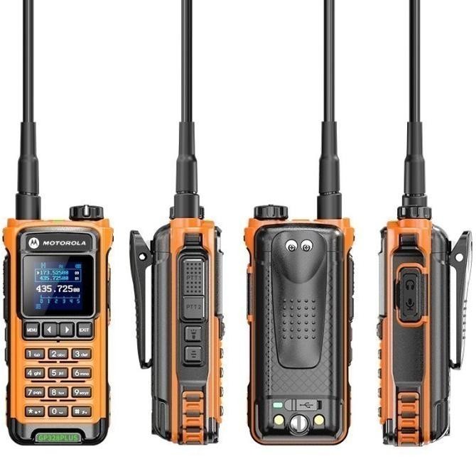 Murah Paket 4 Unit Motorola Gp328 Gp328+ Gp328 Plus Walkie Talkie