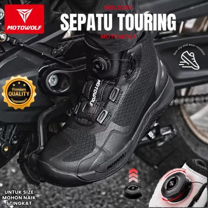 Sepatu Motor Touring Motowolf Boots Adventure Touring Sunmori Premium