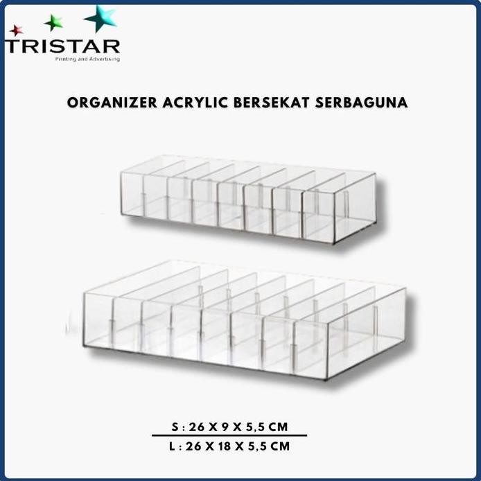 

Terlaris Organizer Akrilik Sekat Adjustable Serbaguna / Sekat Laci Separator