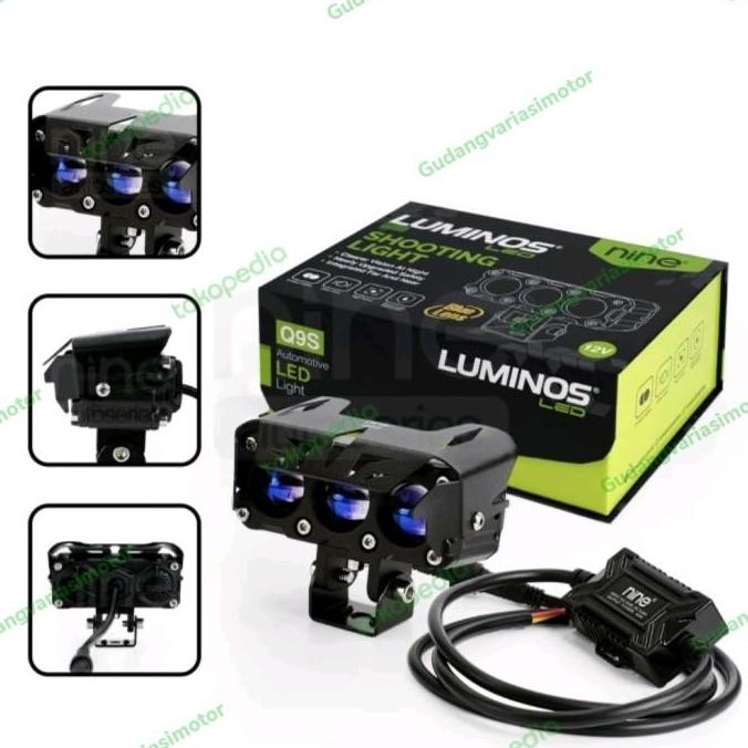 lampu nine luminos led q9s sepasang promo