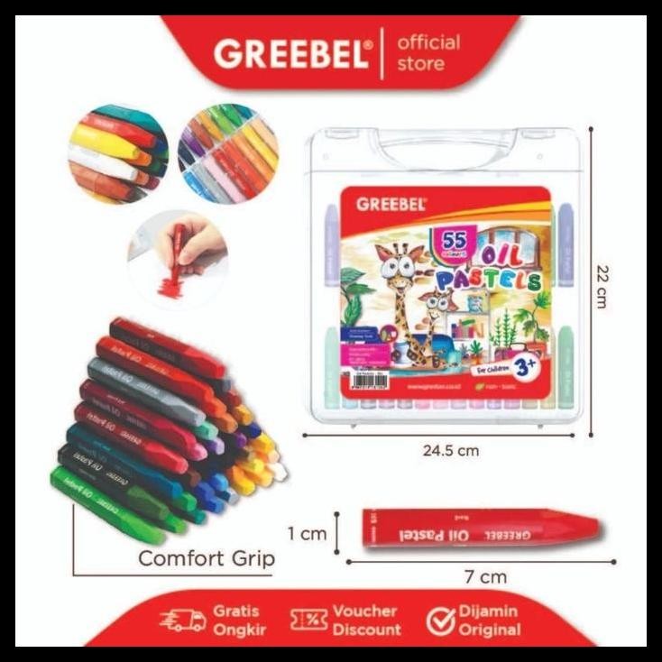 

SALE TERMURAH GREEBEL CRAYON 55 WARNA / OIL PASTEL GREEBEL 55 WARNA / CRAYON ANAK