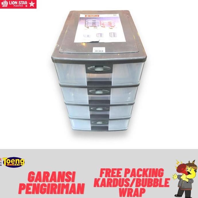 

Terlaris Pressa Container A-4 Ss-4 Ls / Lemari Laci Kecil / Laci Plastik Serbaguna Lion Star