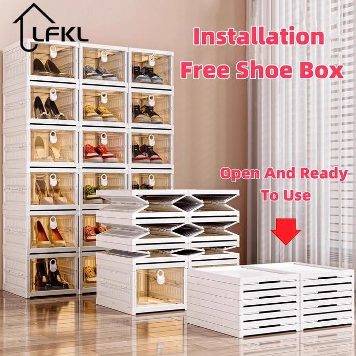 

Terlaris Kotak Sepatu Lipat Rak Sepatu Penyimpanan Lemari Sepatu Instalasi Bebas Debu Kotak Penyimpanan Sepatu Menebal Kotak Penyimpanan Transparan Lipat Terintegrasi Plastik Sneaker Sepatu Kabinet Penyimpanan Artefak Hemat Ruang