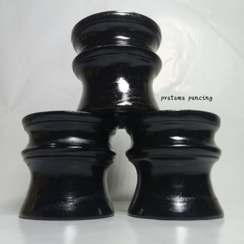 gulungan pancing kayu golongan joran timbang warna hitam AST nUg