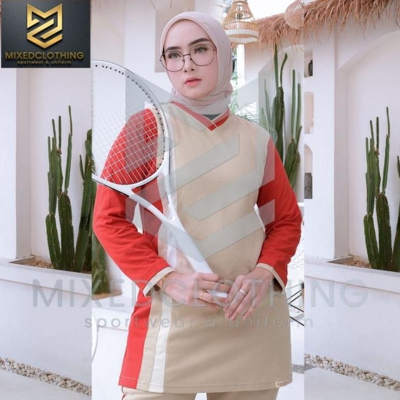 Exclusive Atasan Olahraga Muslimah Tunik Wanita/Baju Kaos Olahraga Muslim/Baju Olahraga Muslimah Tun