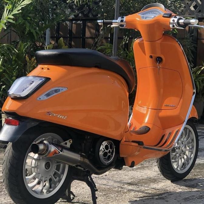 Knalpot Best3 Long Vespa Matic Sprint Primavera